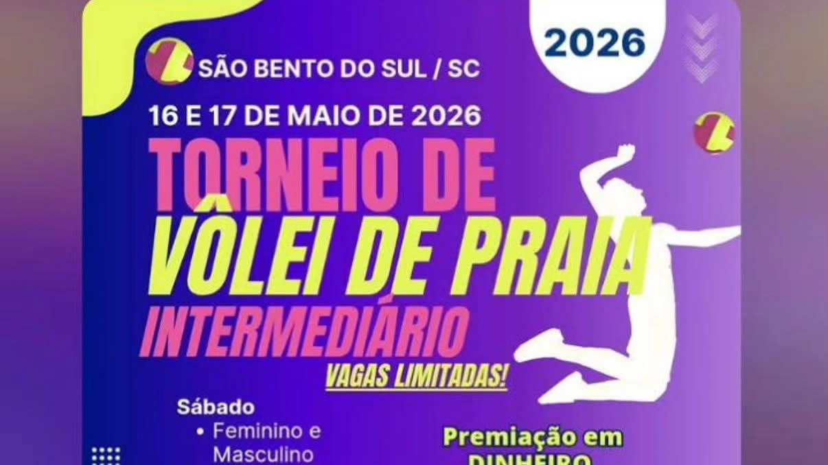 Vôlei de praia intermediário masculino, feminino e misto.